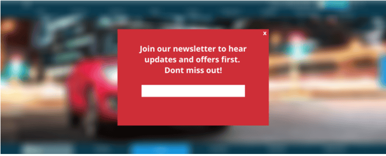 Automotive Newsletter Sign Up