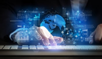 Typing with information surrounding keyboard