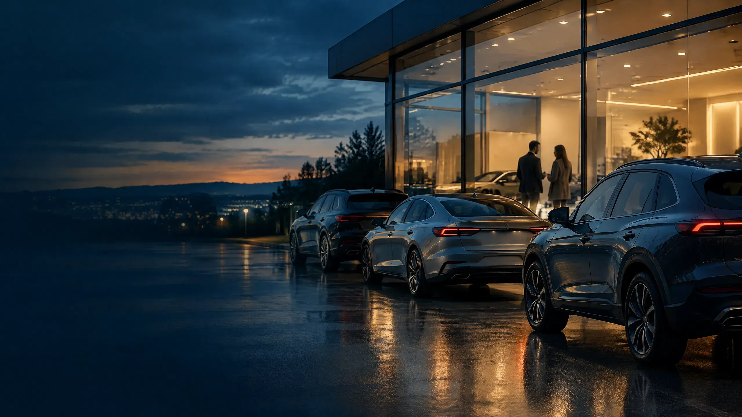 Cars outside a dealership